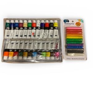Set Modeling Clay & Royal & Langnickel Acrylic Paint Set Art Supplies